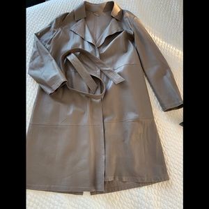 Micro Perforated Leather Trench C Giorgio Armani